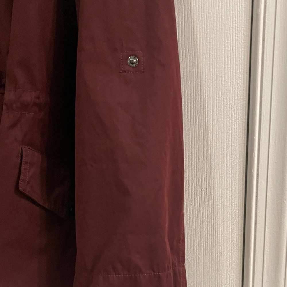 Ava & Viv Hooded Trench Coat in Deep Wine - Picture 4 of 14